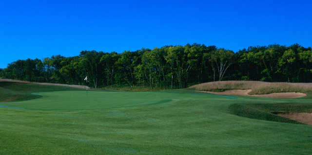 A view of a hole at Prairie Highlands Golf Course.