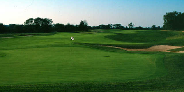A view of a green at Prairie Highlands Golf Course.