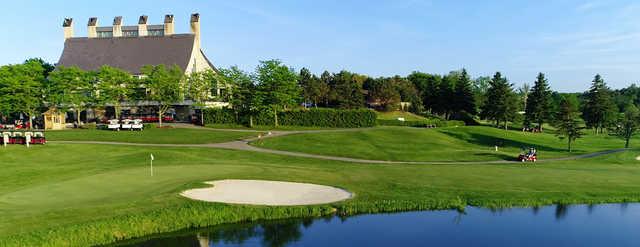 View of the 18th green from the West Course at Cardinal Golf Club