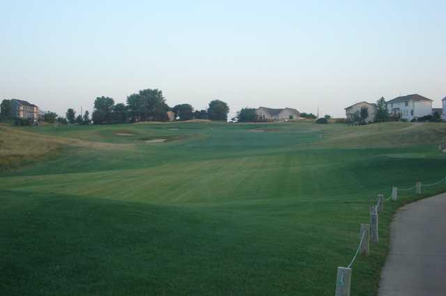 A view of a fairway at Tregaron Golf Course.