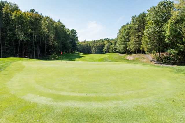 A sunny day view of a green at Crumpin-Fox Club.
