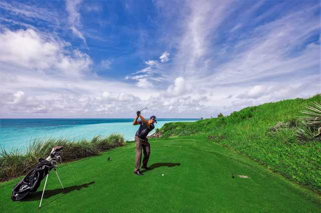 A view of a tee at Port Royal Golf Course.