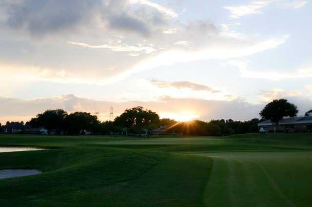 A sunset view from Fox Hollow Golf Club.