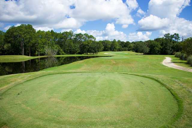 A view of a tee at Nature Walk Golf Club