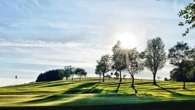 View of the 5th green and 6th fairway at Windyhill Golf Club