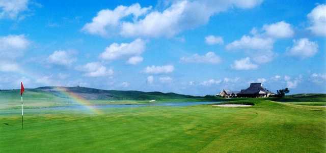 A view of hole #8 at Lakes from Wildcat Golf Club.