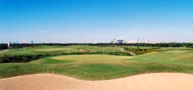 A view of hole #2 at Highlands from Wildcat Golf Club.