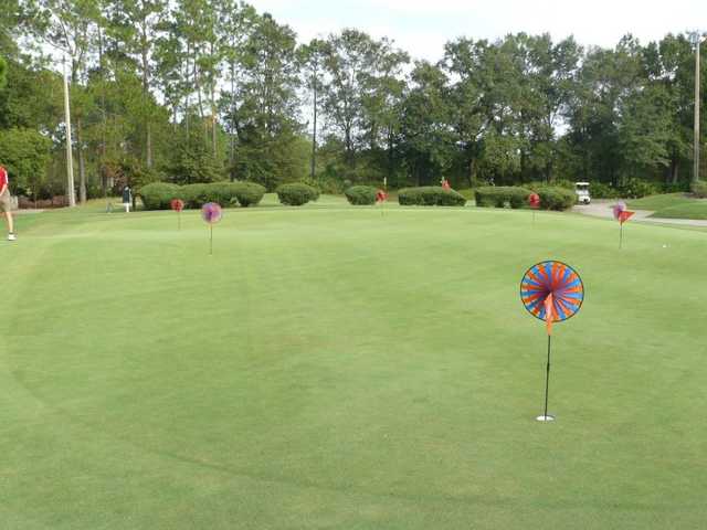 A view of the practice putting green at Bent Creek Golf Course