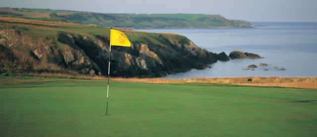 A view of a hole at Nefyn Golf Club.