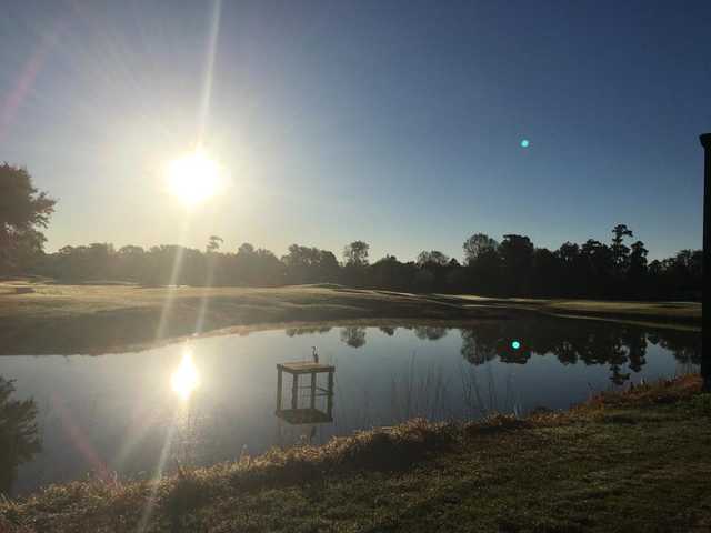 A view over the water from Cypress Lakes Country Club.