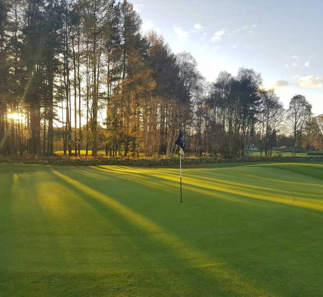 A view from a green at Inchmarlo Golf Centre