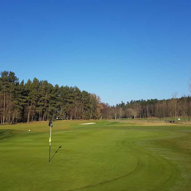 A view from a green at Inchmarlo Golf Centre