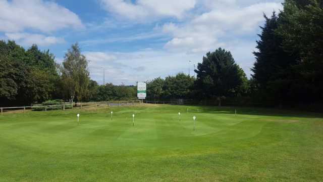 A view of the practice area at Cobtree Manor Park Golf Course