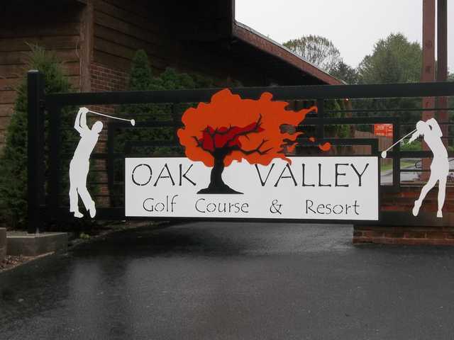 Oak Valley Golf Course & Resort's entrance