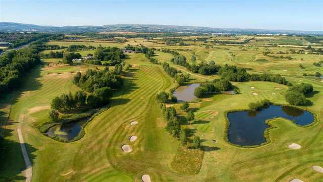 Aerial view from Pike Fold Golf Club