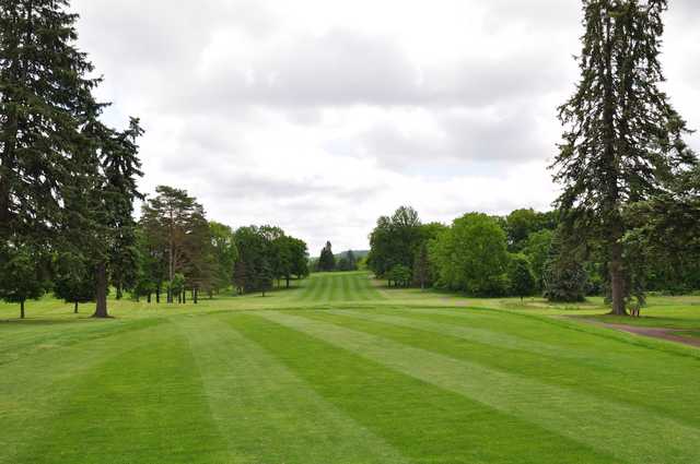 A view of a fairway at Wedgewood Golf Club.
