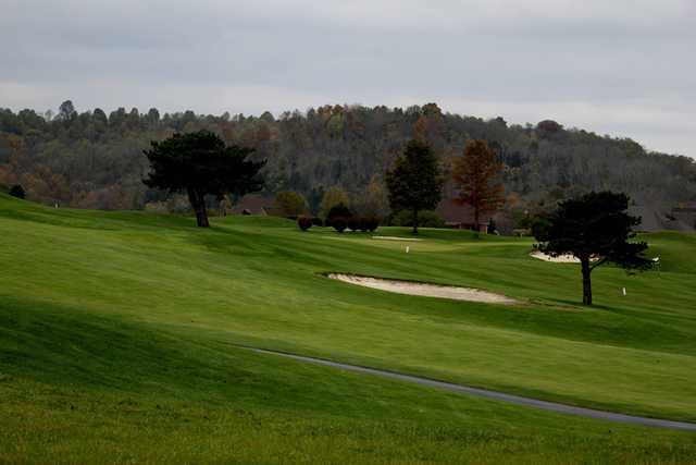 A view of a well protected hole at Boone's Trace National Golf Club.