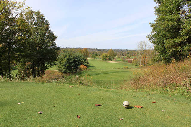 A view from a tee at Elks Run Golf Club.