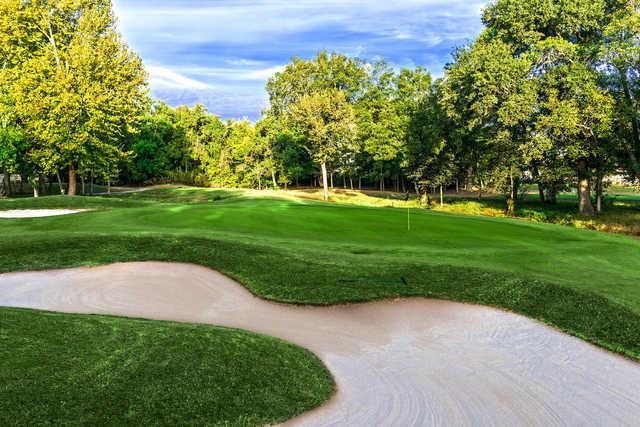 A view of green #15 at Meadowbrook Farms Golf Club.