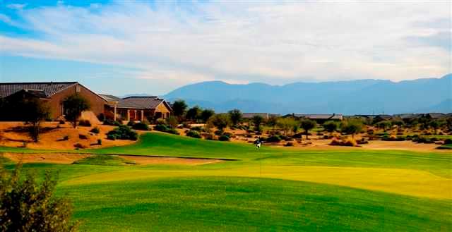 A view of hole #9 from North Par-3 Course at Shadow Hills Golf Club.