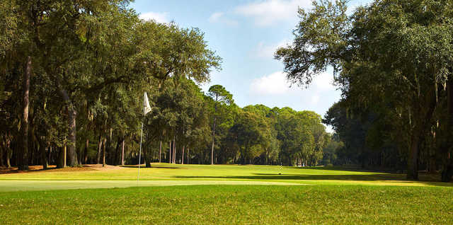 A view of the 17th hole from Golden Bear Golf Club at Indigo Run.