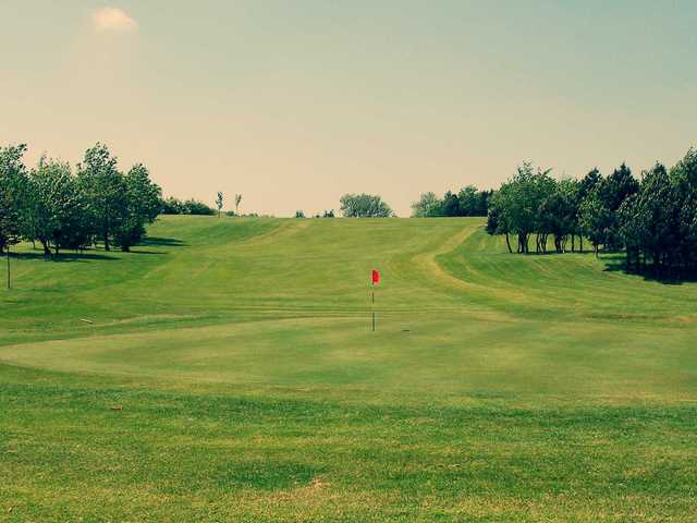 A view of a hole at Morlais Castle Golf Club.