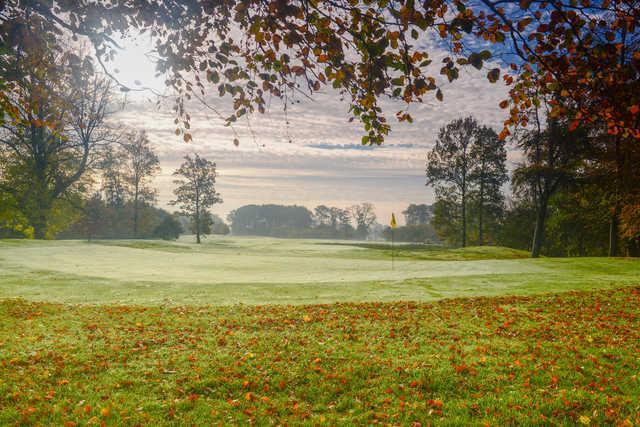 Fall view of the 9th green at Galgorm Castle Golf Club