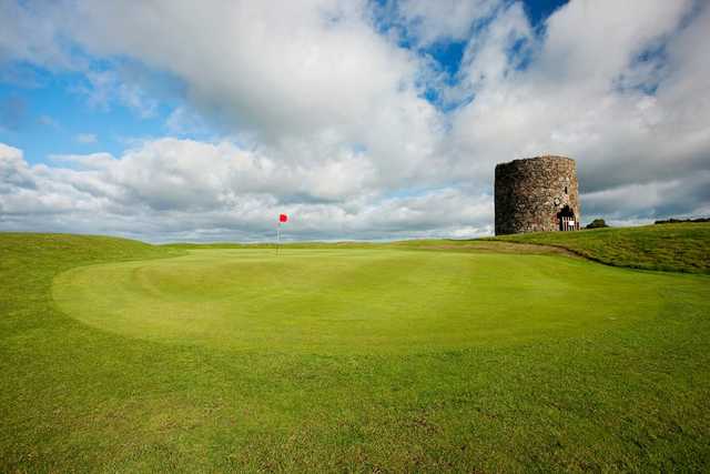 A view of a green at Kirkistown Castle Golf Club.
