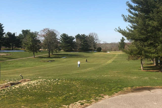 A view of a fairway at Clear Creek Golf Course.