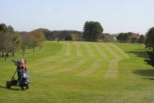 A view of a fairway at Main Course from Filey Golf Club.