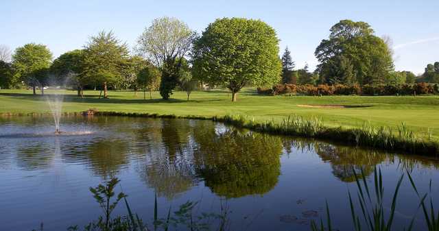 A view over a pond at Hull Golf Club.