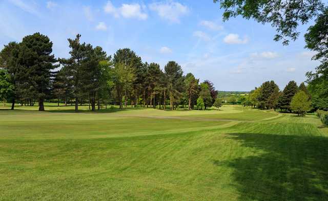 A view of fairway #1 at South Staffordshire Golf Club.