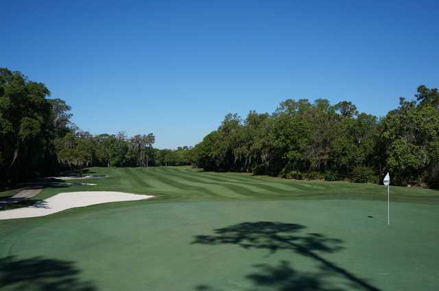 Looking back from a green at Rosedale Golf and Country Club