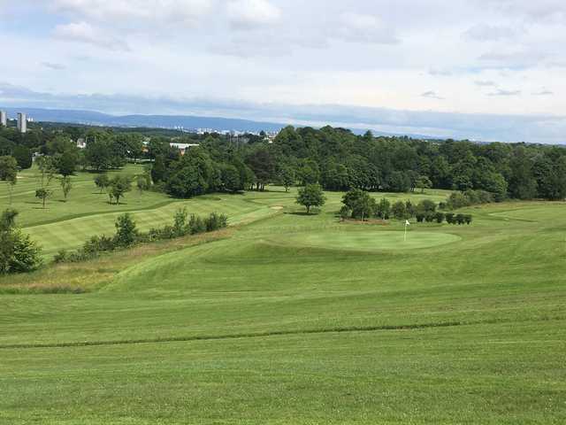 A view of a green at Rouken Glen Golf Centre.