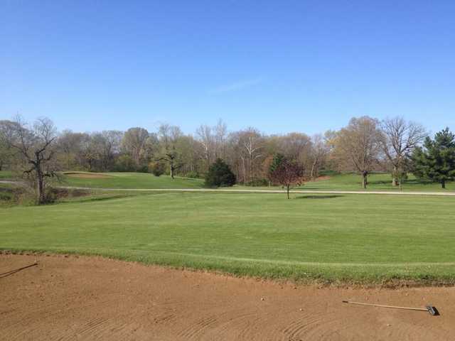 A sunny day view from Wolf Creek Golf Club.