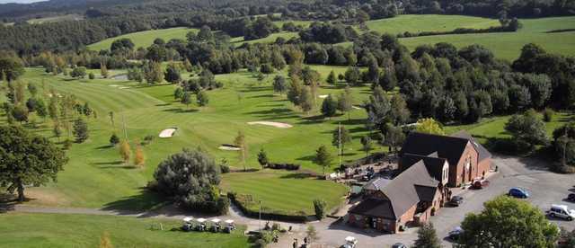 Aerial view from Cleobury Mortimer Golf Club