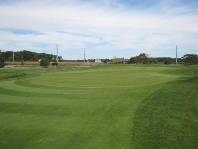 A view of green #9 at The Ridge Golf & Gardens