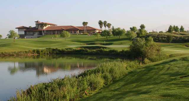 A view of a green from Morongo Golf Club at Tukwet Canyon.