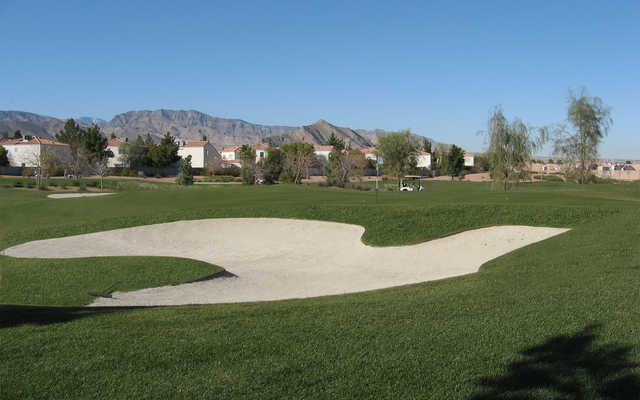 A view of a green at Durango Hills Golf Course.