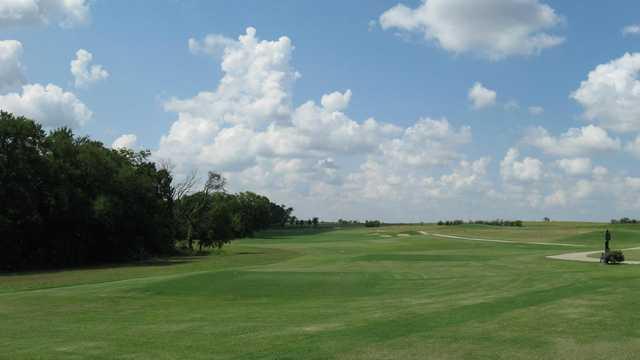 A view of a tee at The Bridges Golf Club.