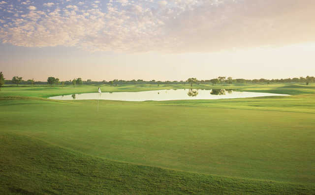 A view of the 6th green at Regulation from Lake Park Golf Course.