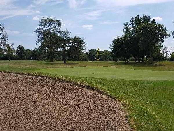 A view of a hole at Water's Edge Golf Course.