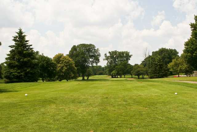 A view from a tee at Warren Valley Golf Course.