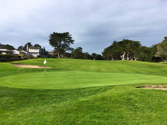 A view of hole #4 at Pacific Grove Golf Links.