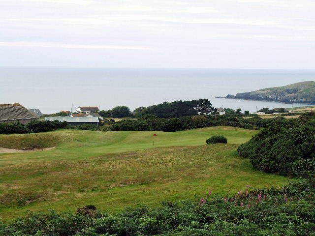 Cardigan Golf Club plays high above the sea and is more wide open than some other Wales links. (Brandon Tucker)