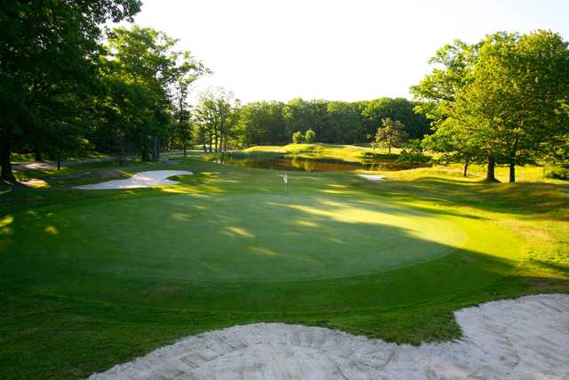 A view of a well protected hole from East Course at The Inn At Pocono Manor.