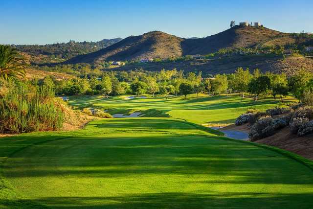 A view from a tee at Maderas Golf Club.