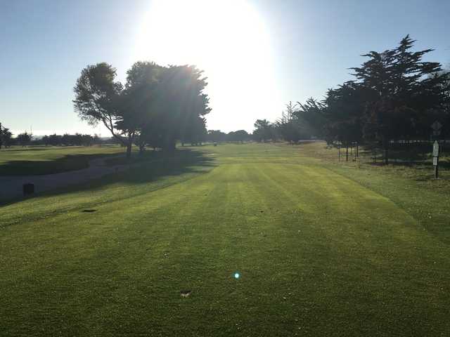 A view of tee #1 at Monterey Pines Golf Club.