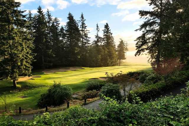A view of the 9th hole at Port Ludlow Golf Resort (Josh Austin).