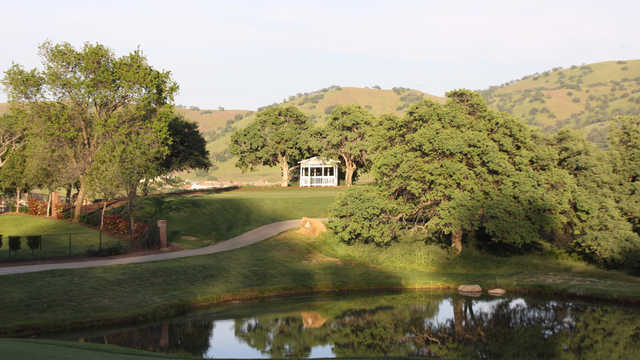 A view over a pond at Diablo Grande Golf & Country Club.